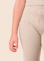 Calça Tricot Canelada Flare