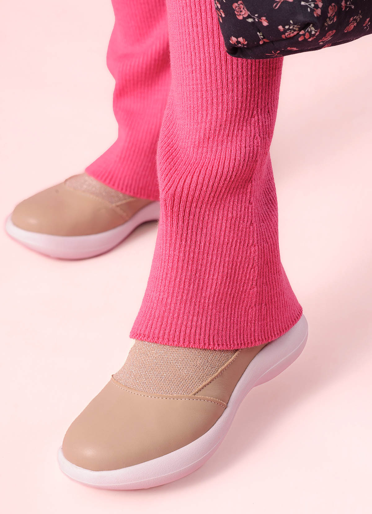 Calça Tricot Canelada Flare