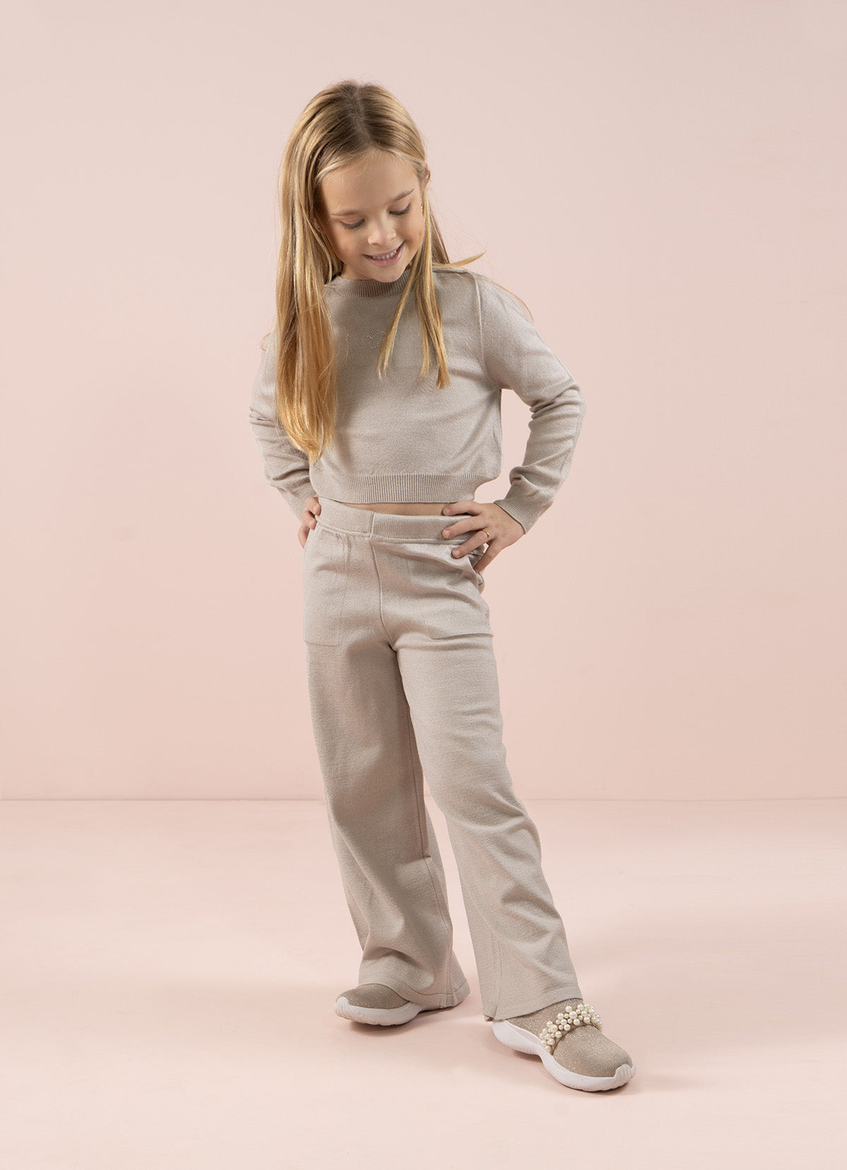 Calça Tricot Reta P Cristal