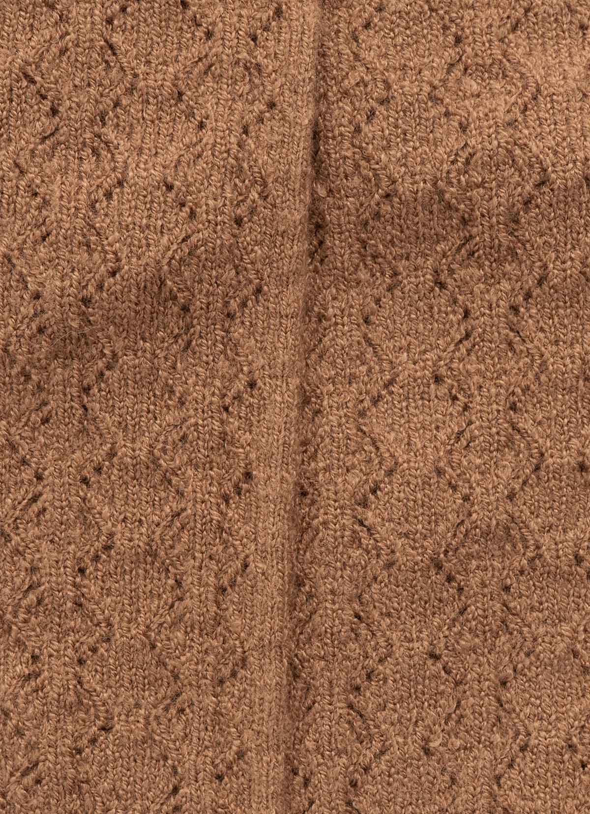 Meia Tricot Ponto Rendado Lacinhos