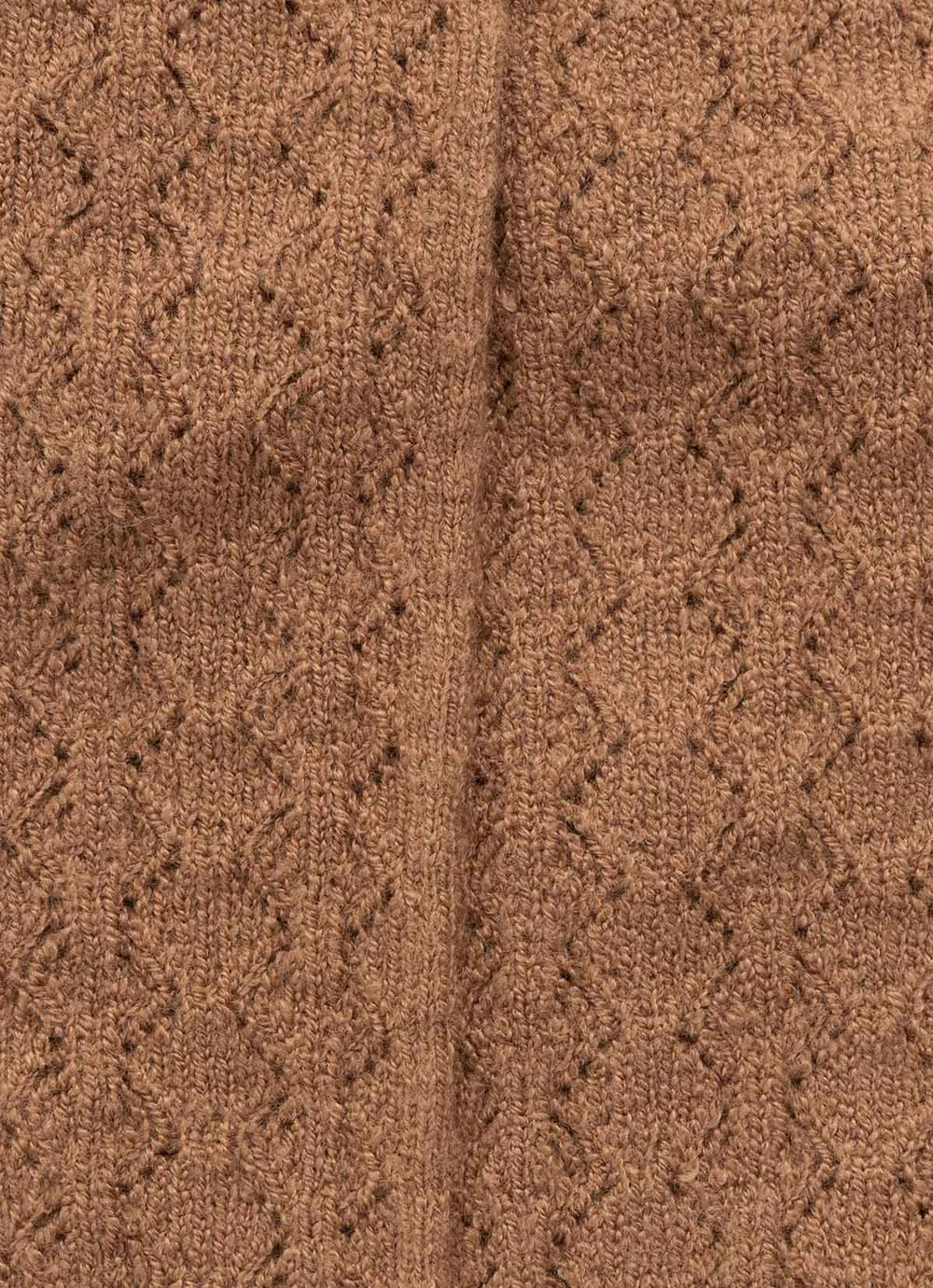 Meia Tricot Ponto Rendado Lacinhos