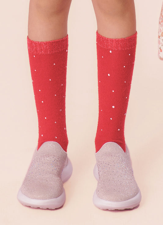 Meia Tricot Cristais