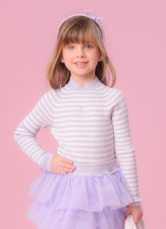 Blusa Tricot Canelada Listrada