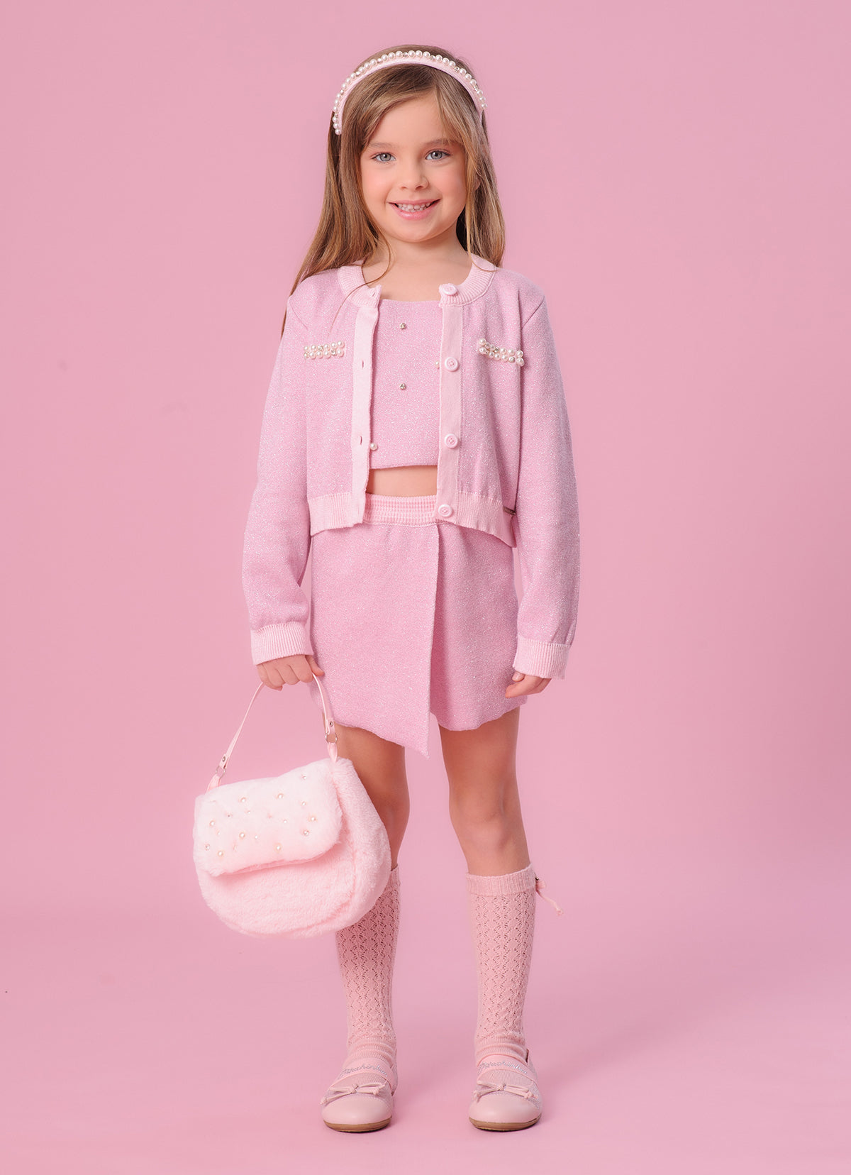 Saia Short Tricot Brilho