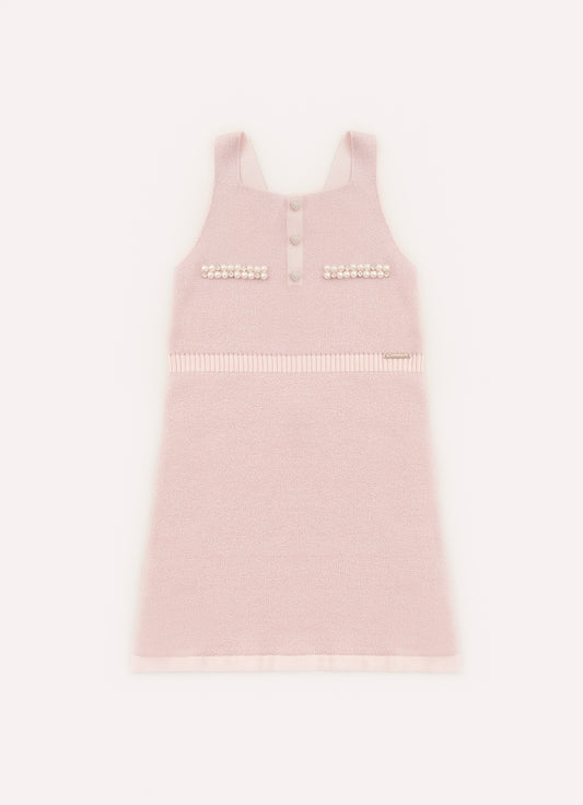 Vestido Tricot Shine Bolsos Bordados