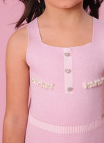 Vestido Tricot Shine Bolsos Bordados