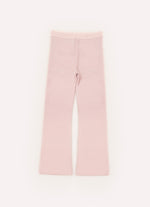 Calça Tricot Flare Brilho Bolsos Fakes Bordados