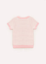 Blusa Tricot Mini Xadrez Bolsos Bordados