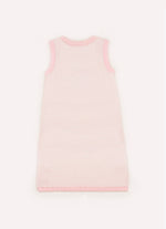 Vestido Tricot Regata Xadrez Brilho Bolsos Bordados