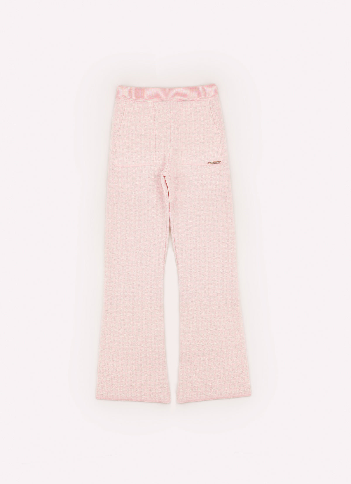 Calça Tricot Flare Xadrez Brilho
