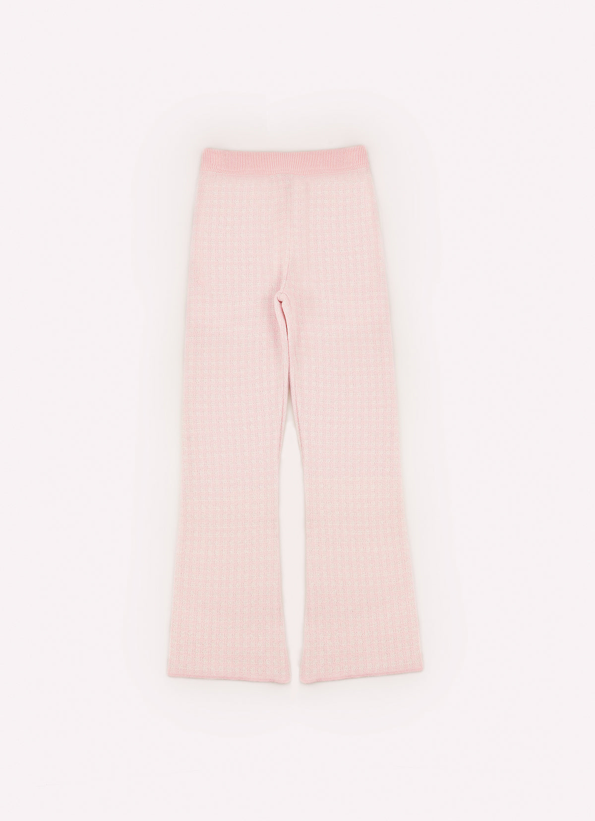 Calça Tricot Flare Xadrez Brilho
