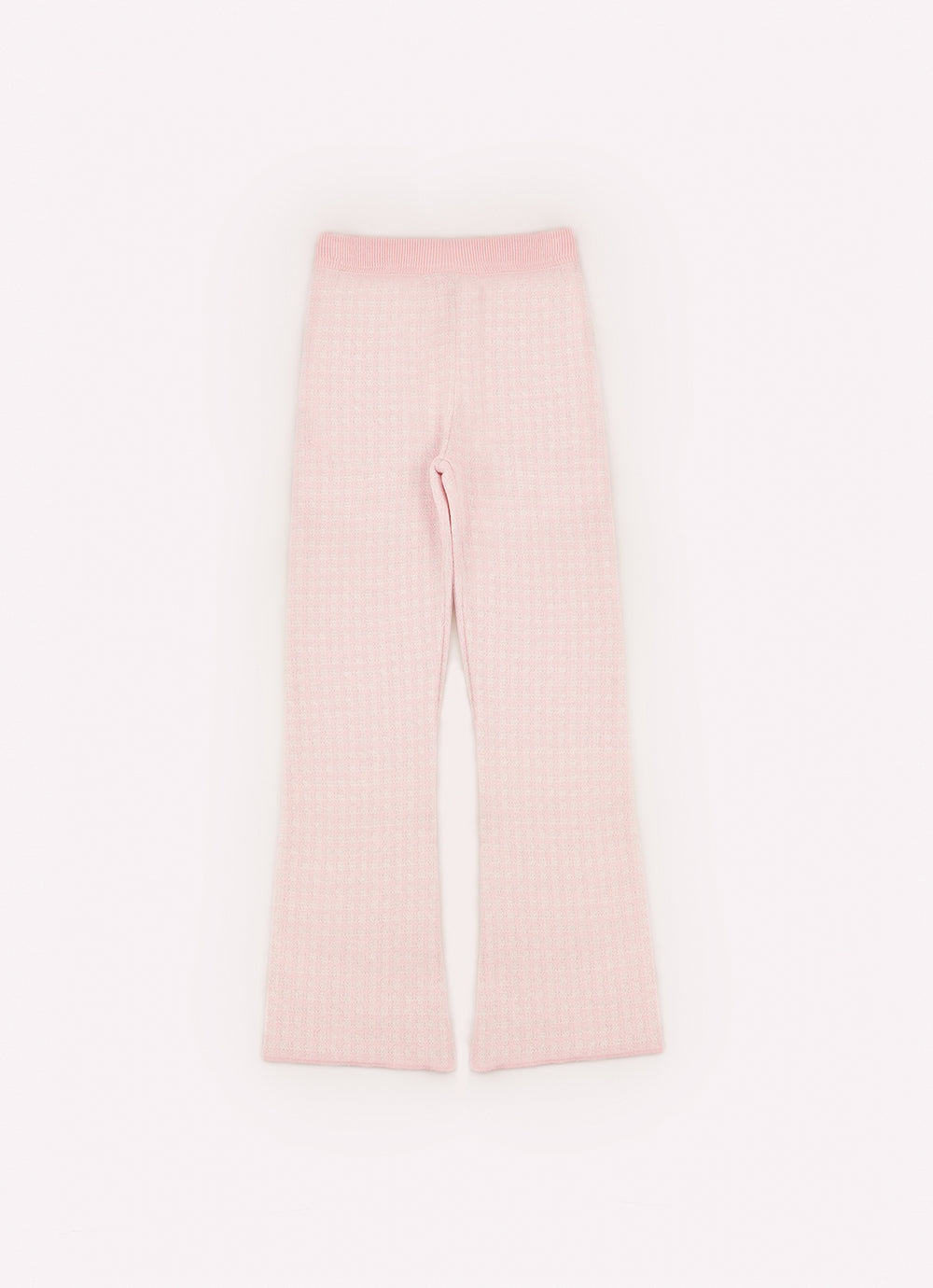 Calça Tricot Flare Xadrez Brilho