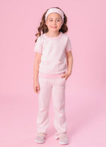 Calça Tricot Flare Xadrez Brilho