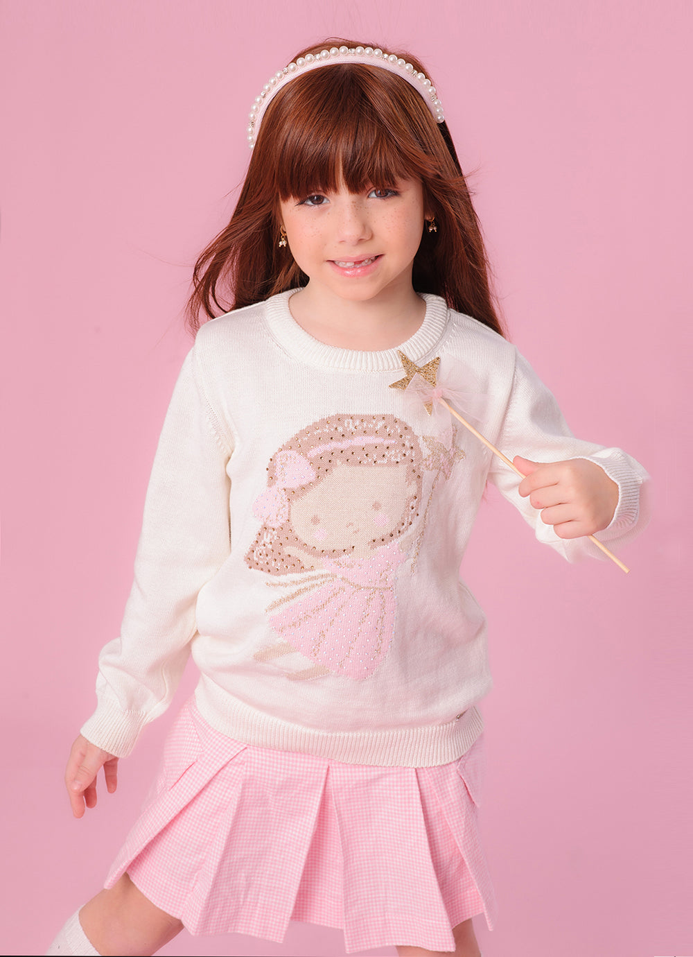 Blusa Tricot Fadinha Cristais