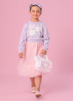 Blusa Tricot Cropped  Flores Cristal