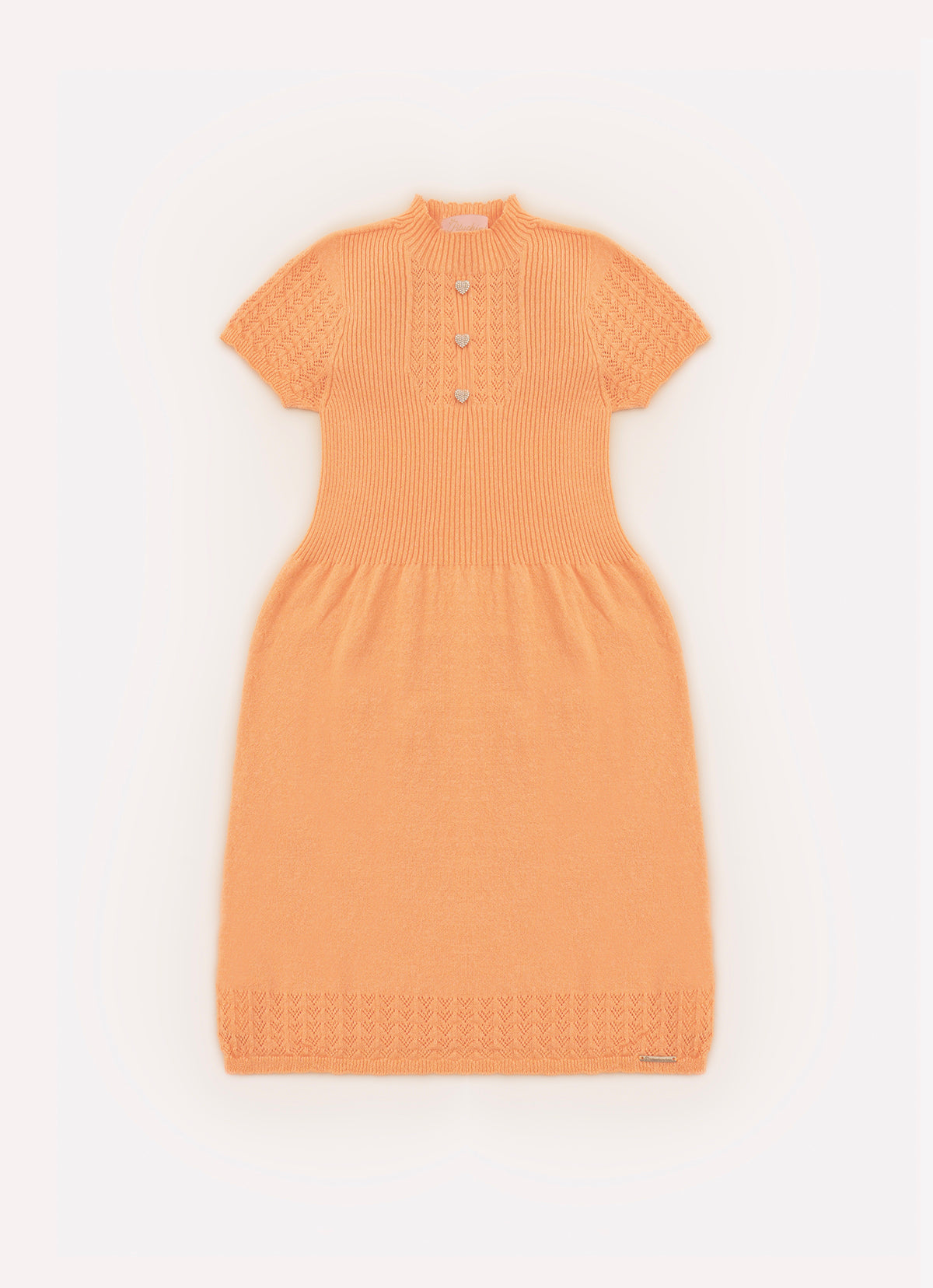 Vestido Tricot Ponto Rendado Sem Costura
