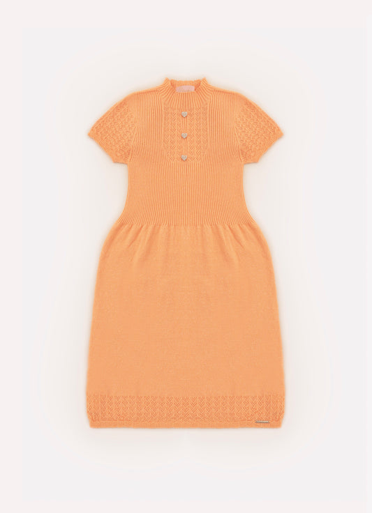 Vestido Tricot Ponto Rendado Sem Costura