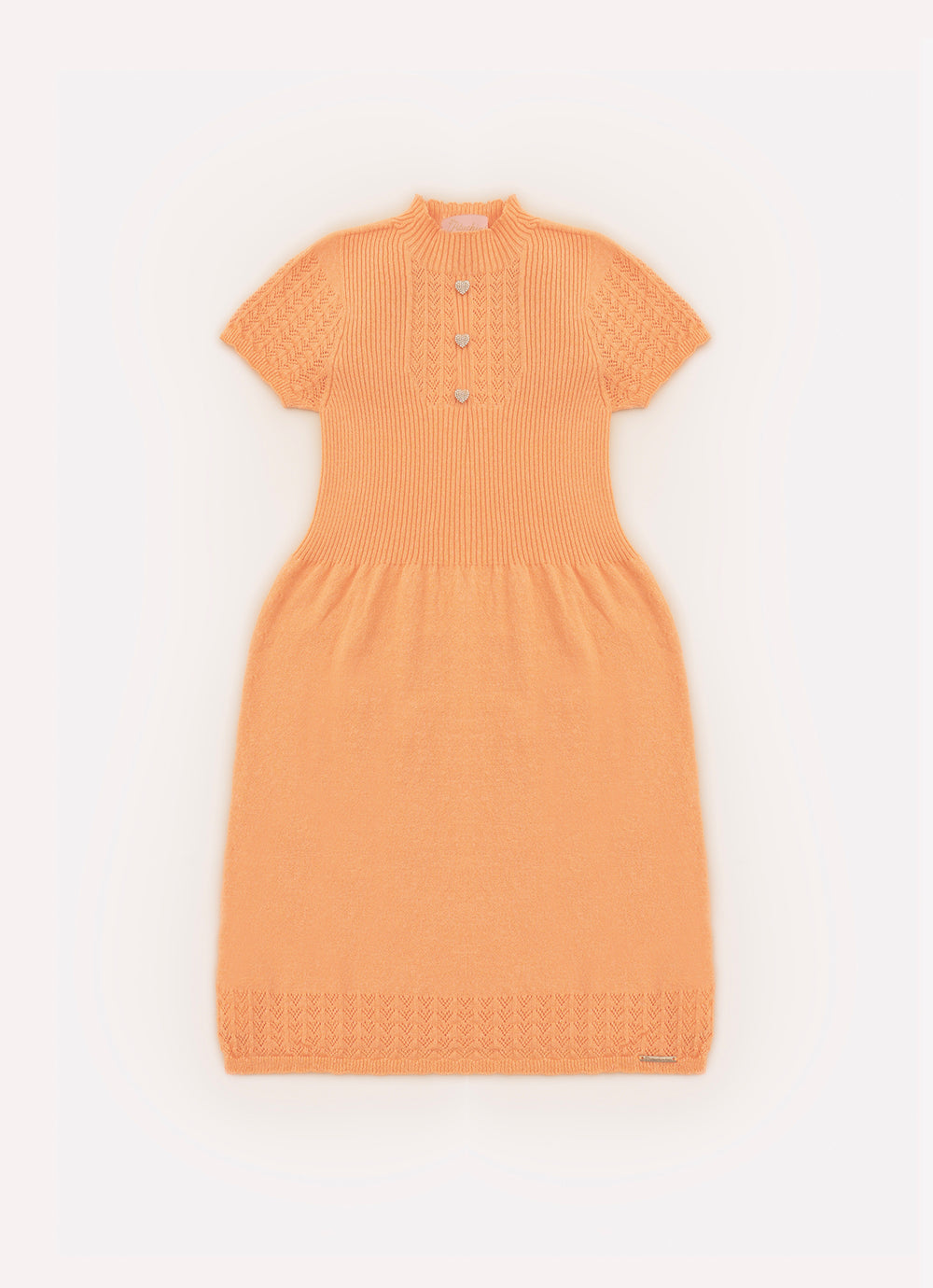 Vestido Tricot Ponto Rendado Sem Costura