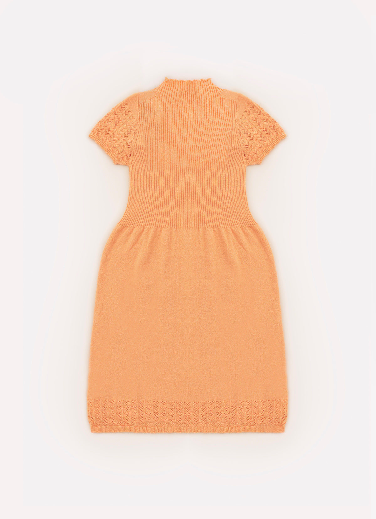 Vestido Tricot Ponto Rendado Sem Costura