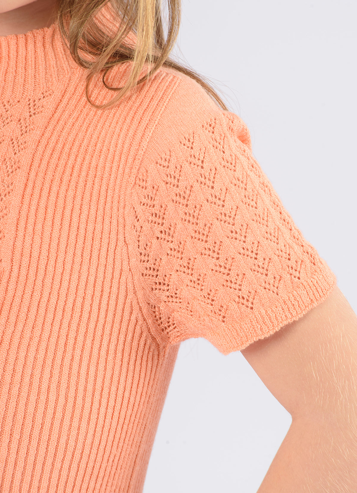 Vestido Tricot Ponto Rendado Sem Costura