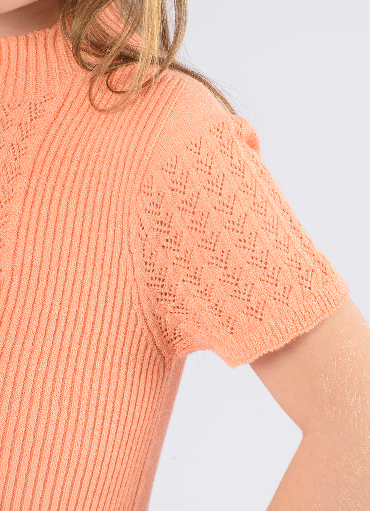 Vestido Tricot Ponto Rendado Sem Costura