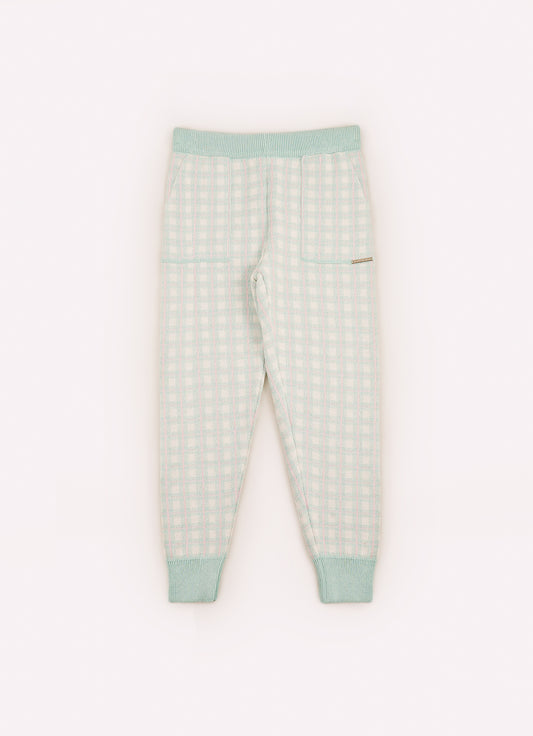 Jogging Tricot Xadrez Bolsos