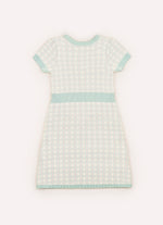 Vestido Tricot Xadrez Bolsos Botões Jóia
