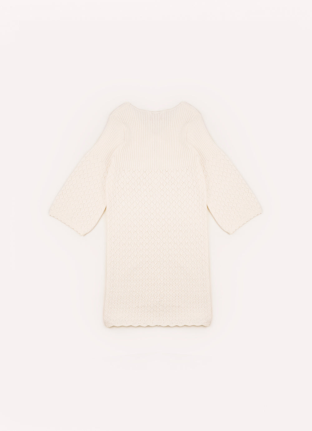 Casaco Tricot Longo Ponto Rendado
