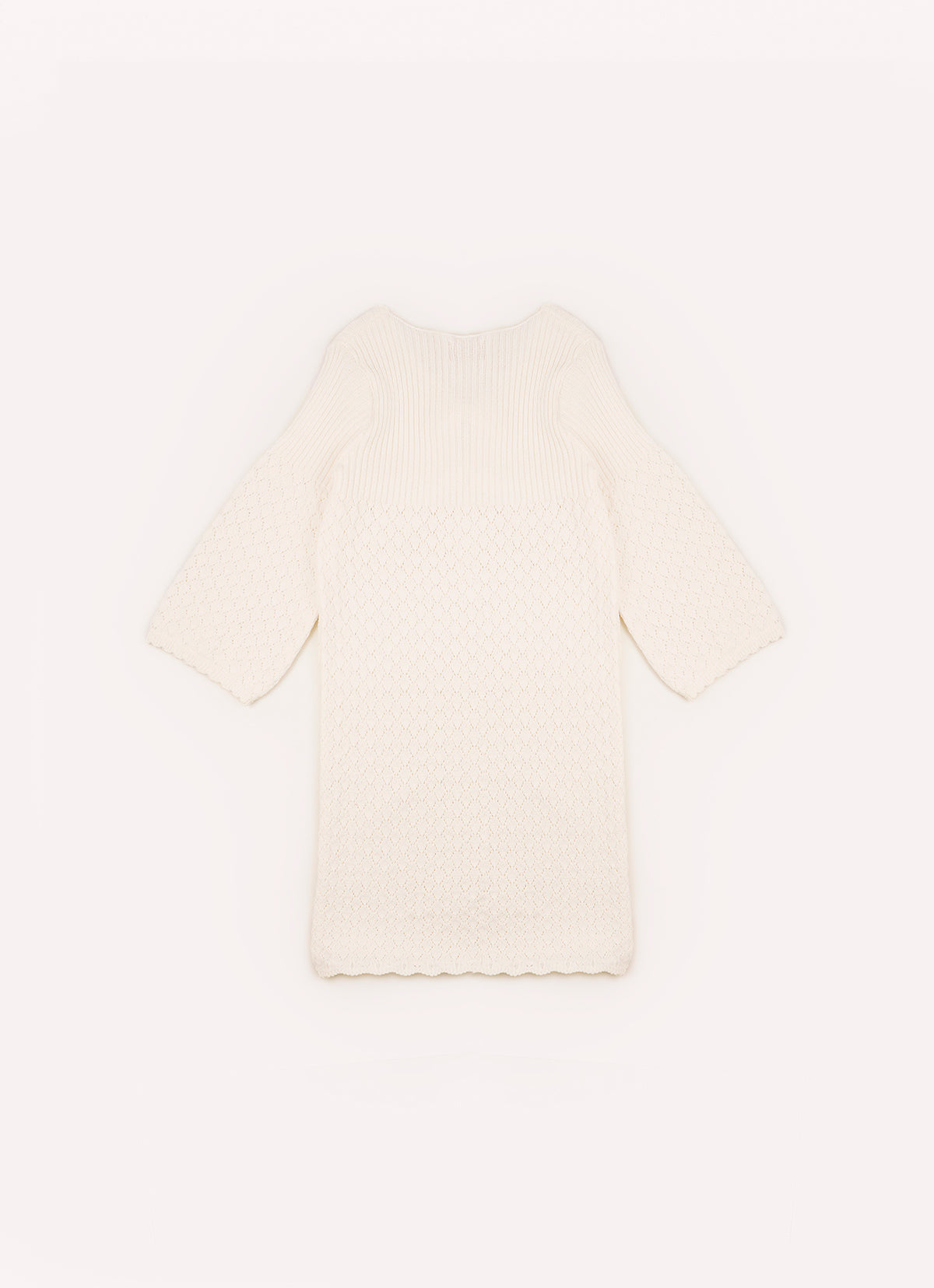 Casaco Tricot Longo Ponto Rendado