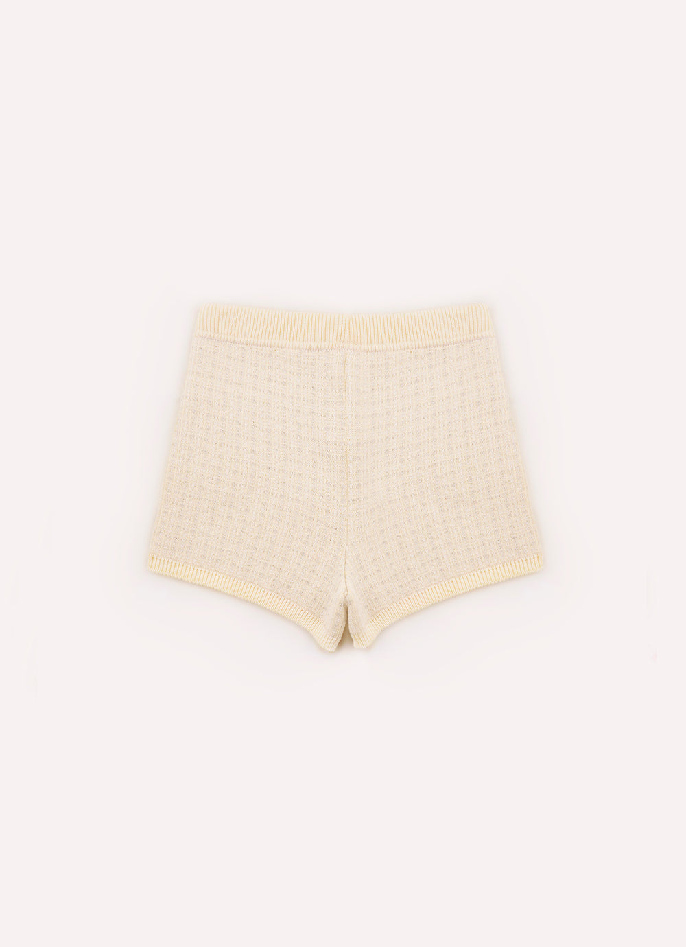 Short Tricot Xadrez Brilho Bolsos