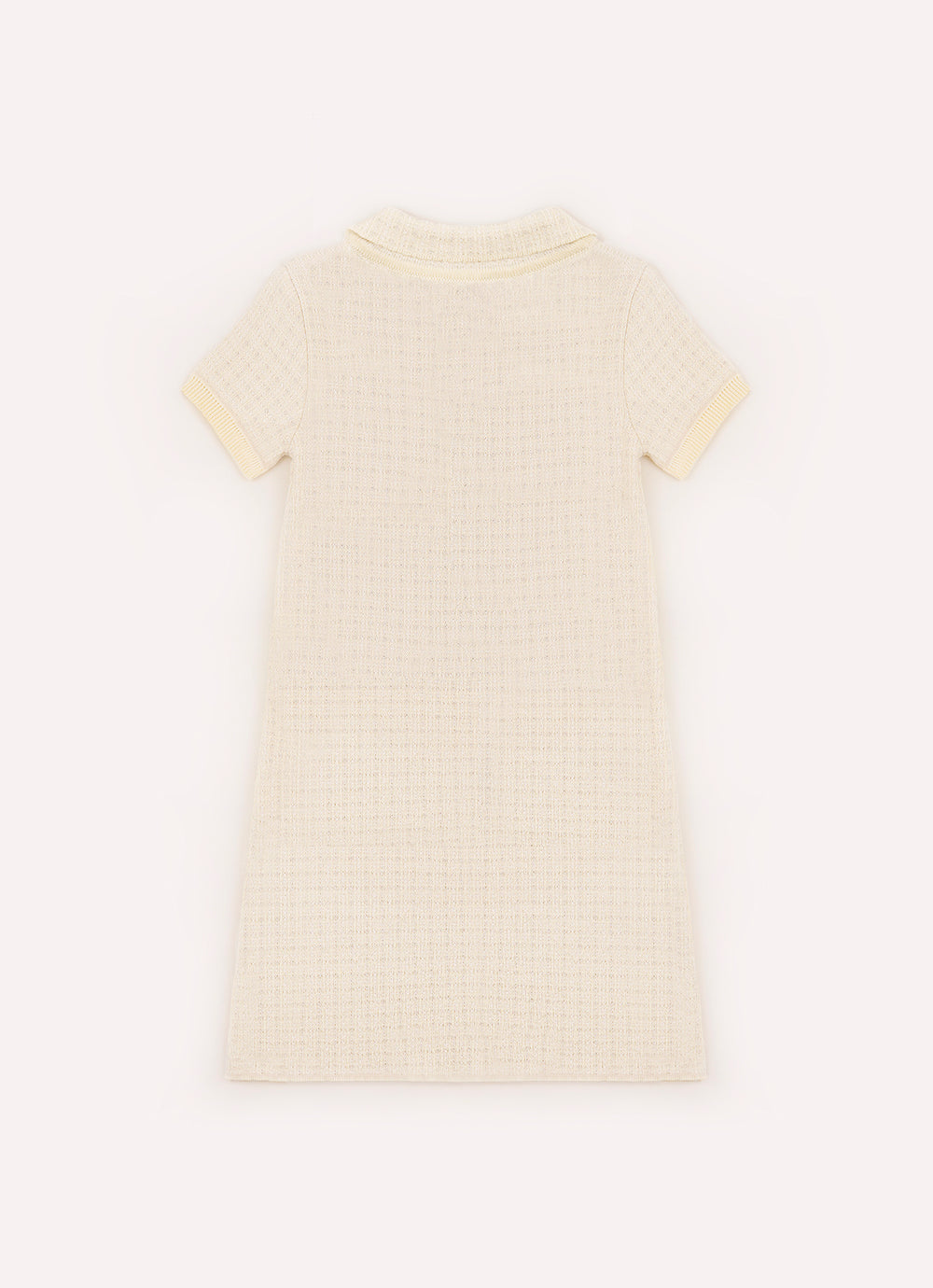 Vestido Tricot Xadrez Brilho Golinha Bolsos