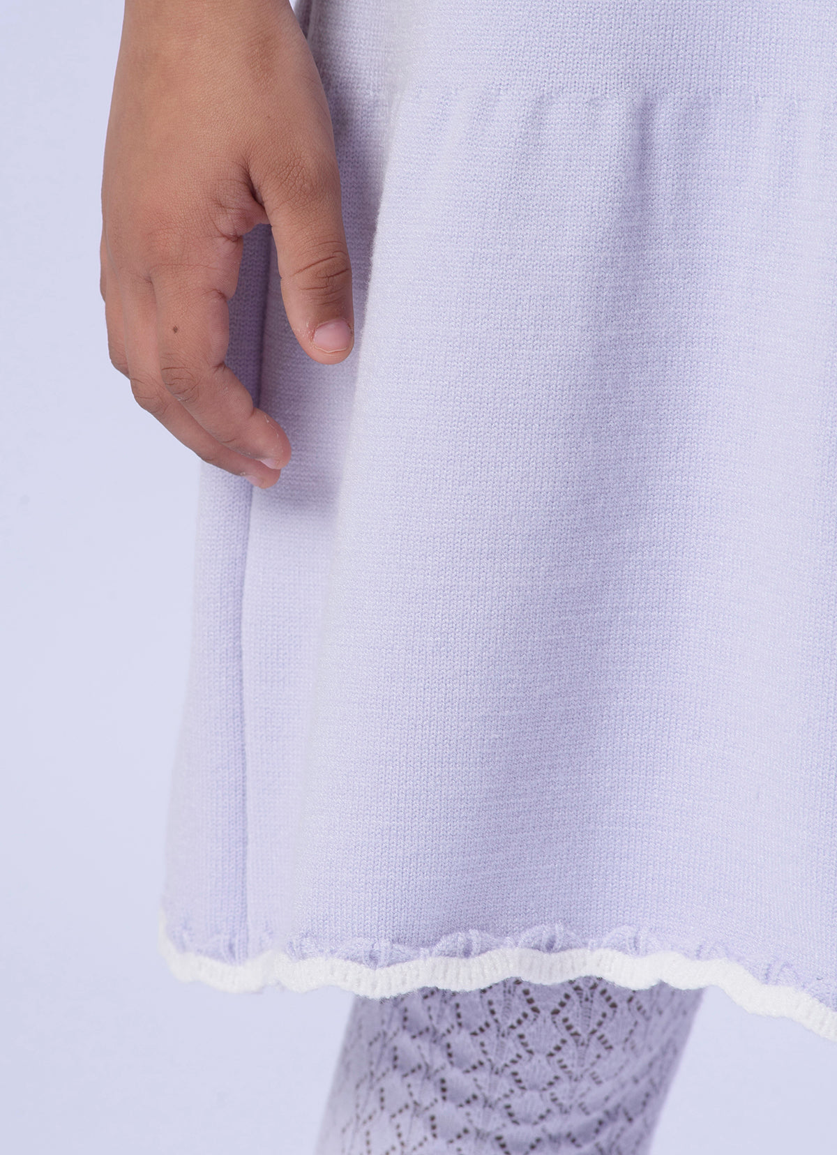 Vestido Tricot Mini Tranças Botões Jóia