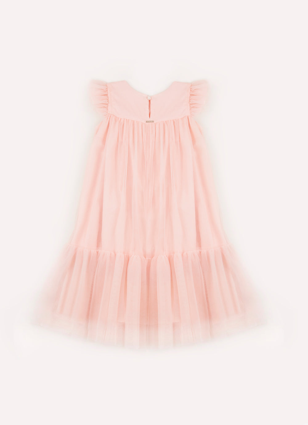 Vestido Tule Princesa Bordados Pérolas e Cristais