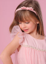 Vestido Tule Princesa Bordados Pérolas e Cristais