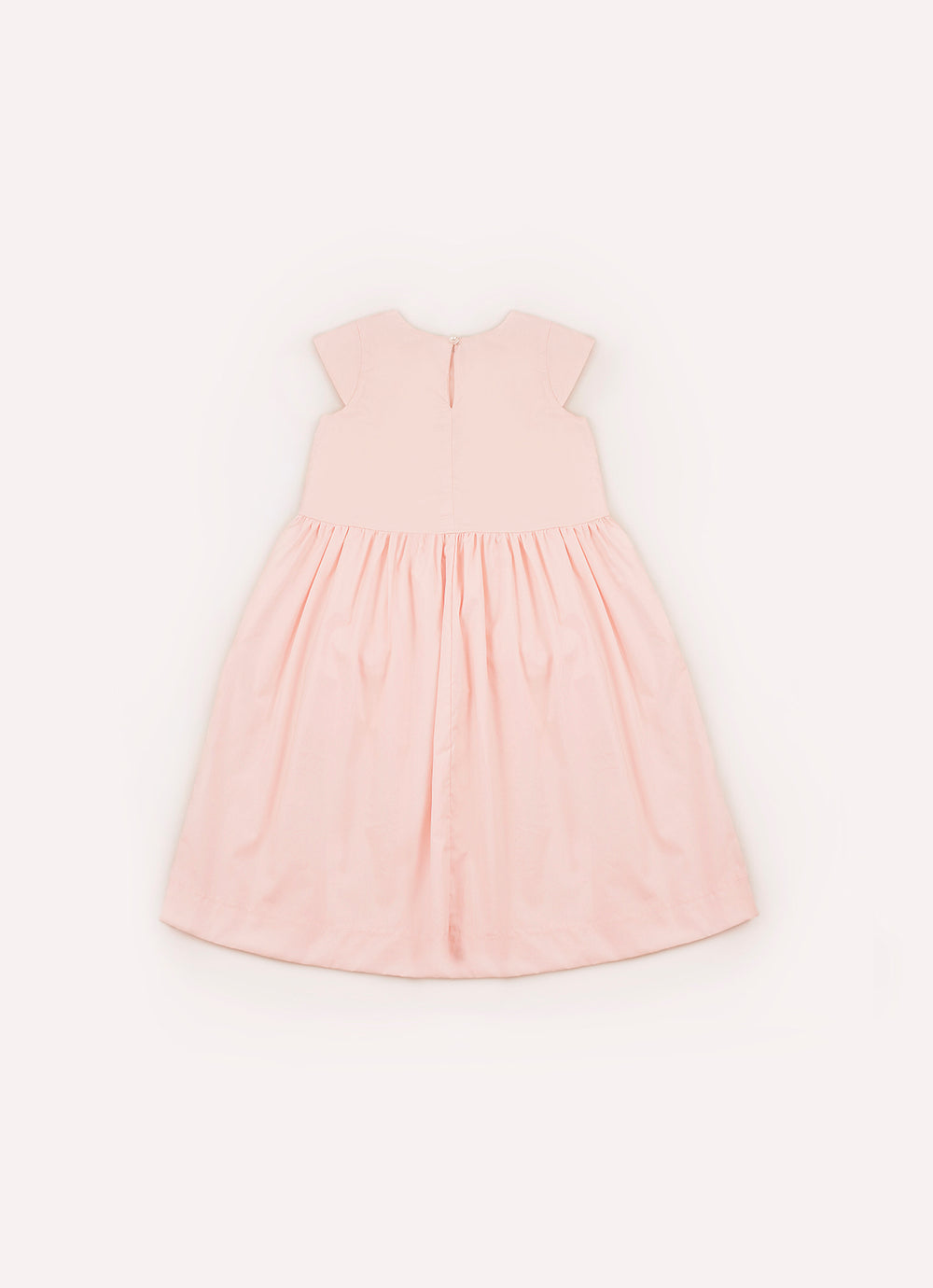 Vestido Tricoline Bolsos Laços Puffer