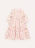 Vestido Algodão Estampado Estrelas Babados
