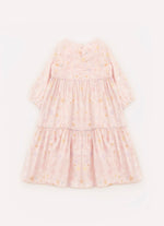 Vestido Algodão Estampado Estrelas Babados