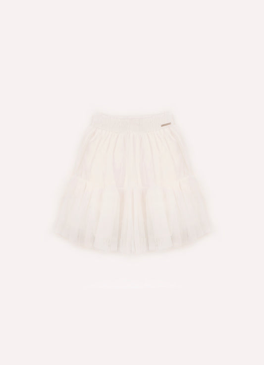Saia Short Tule Babado