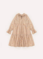 Vestido Algodão Estampado Babadinho Gola