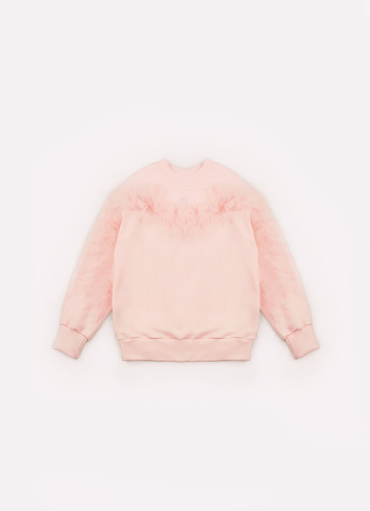 Blusa Moletom Babado Tule