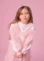 Blusa Moletom Babado Tule