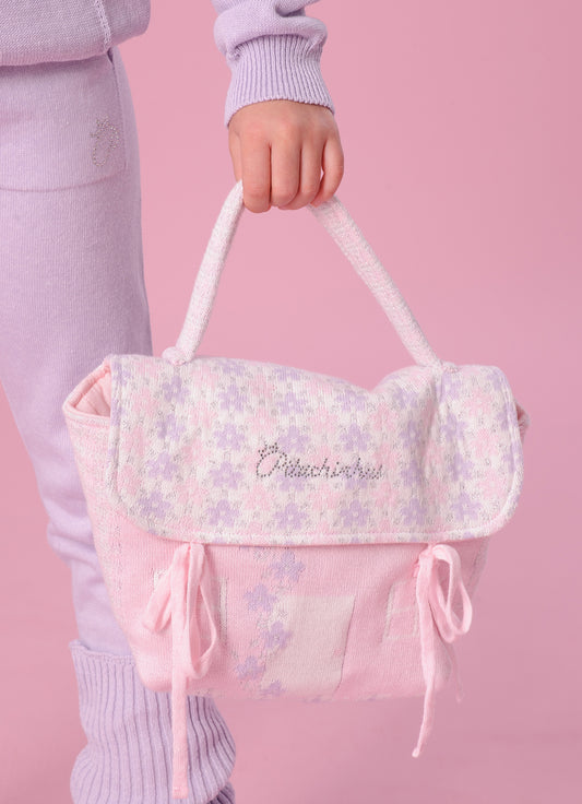 Bolsa Puffer Tricot Casinha Cristais