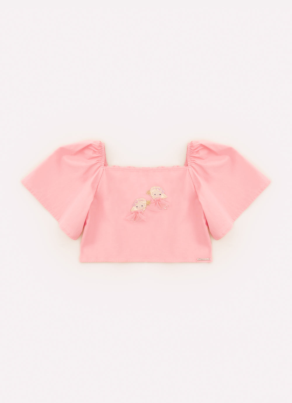 Blusa Cropped Tricoline Patches Fadinha