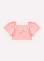 Blusa Cropped Tricoline Patches Fadinha