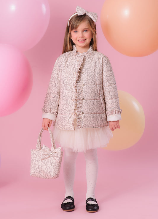 Jaqueta Puffer Algodão Estampado