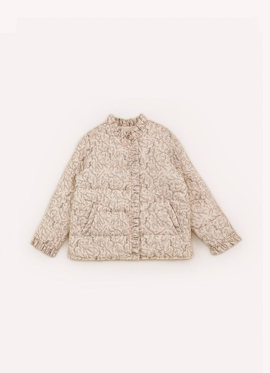 Jaqueta Puffer Algodão Estampado