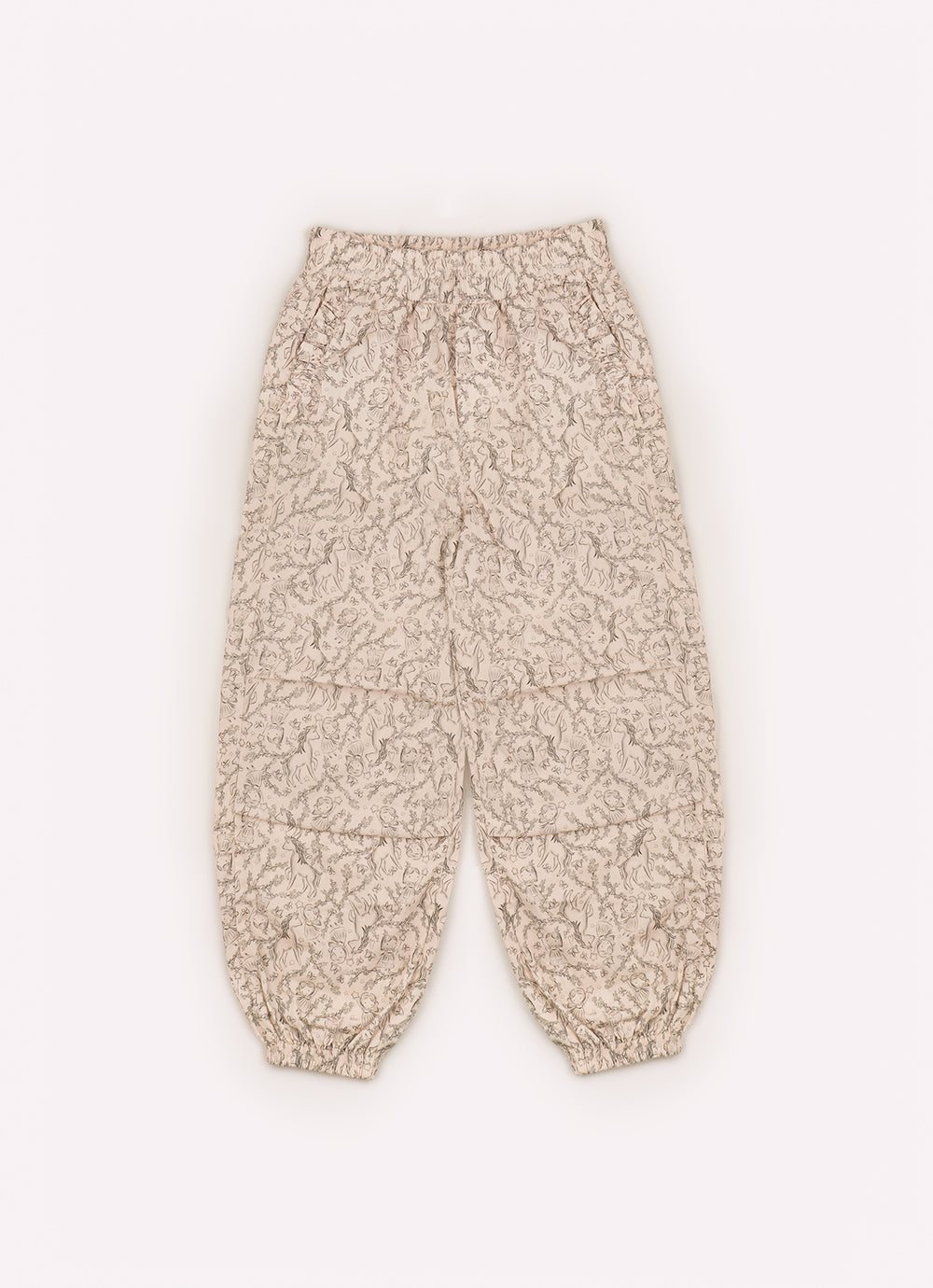 Calça Jogging Algodão Estampa Toile Pregas