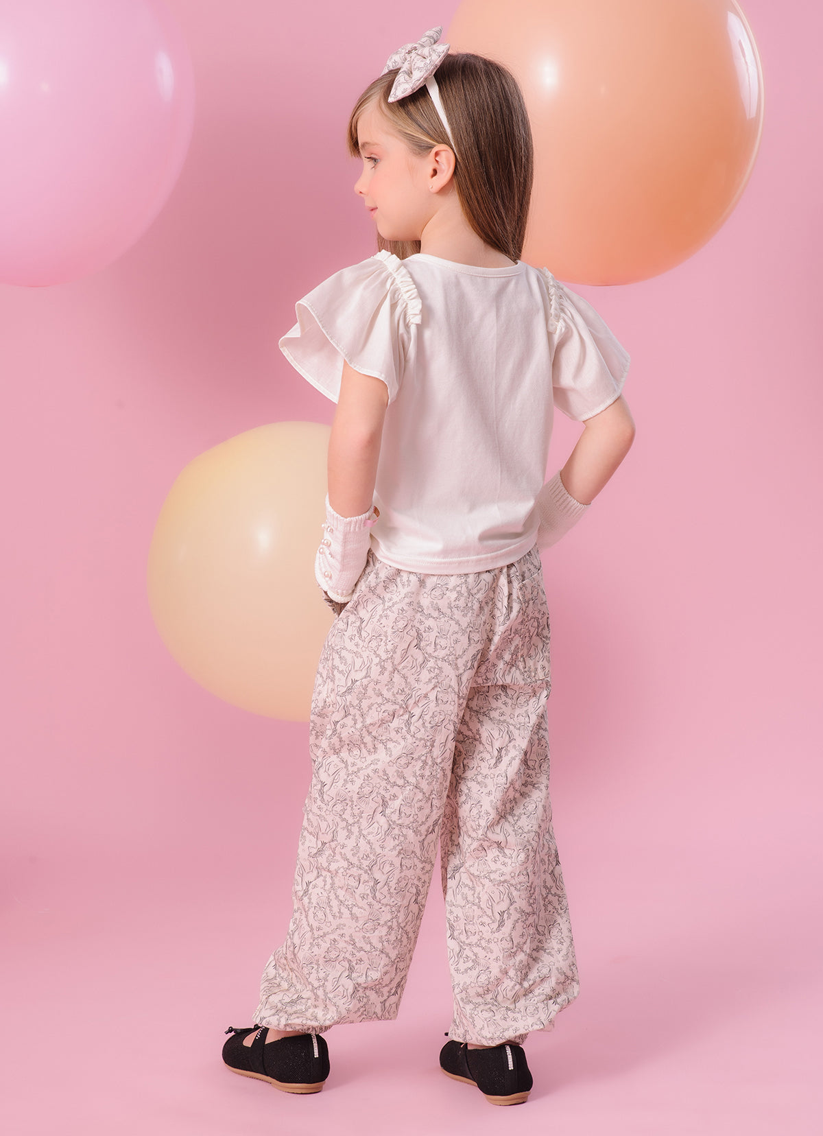 Calça Jogging Algodão Estampa Toile Pregas