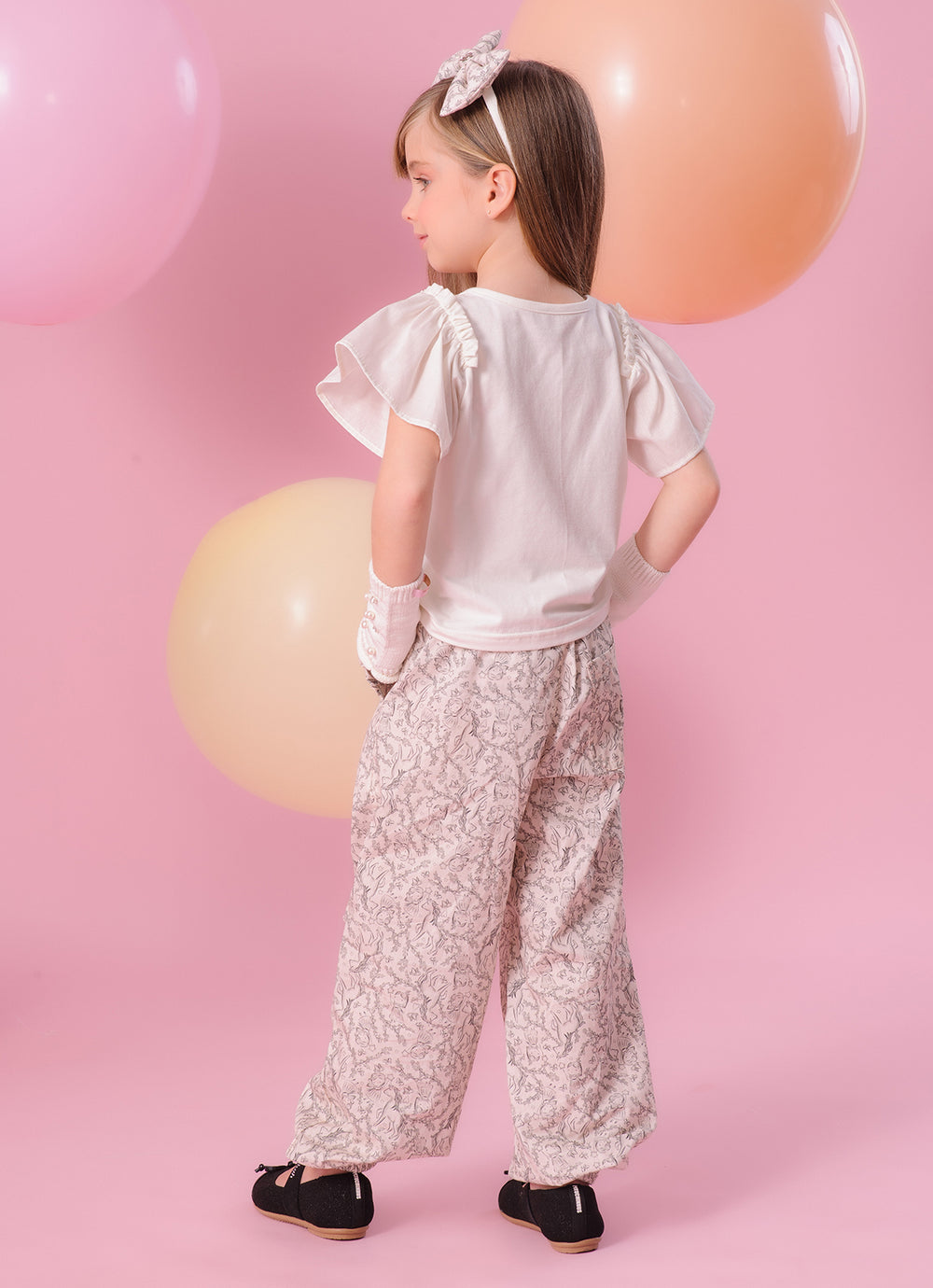 Calça Jogging Algodão Estampa Toile Pregas