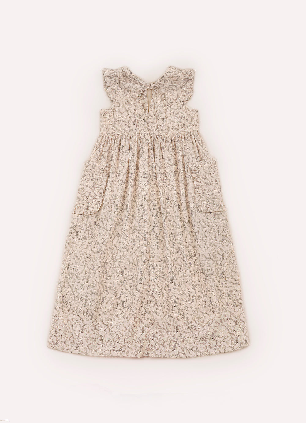 Vestido Midi Algodão Estampado Toile